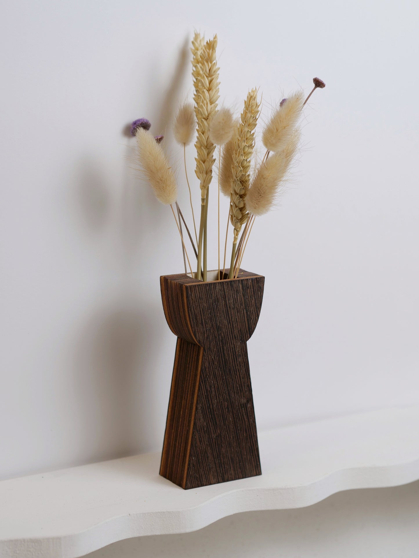 Monty Silhouette Bud Vase with veneer - 12cm