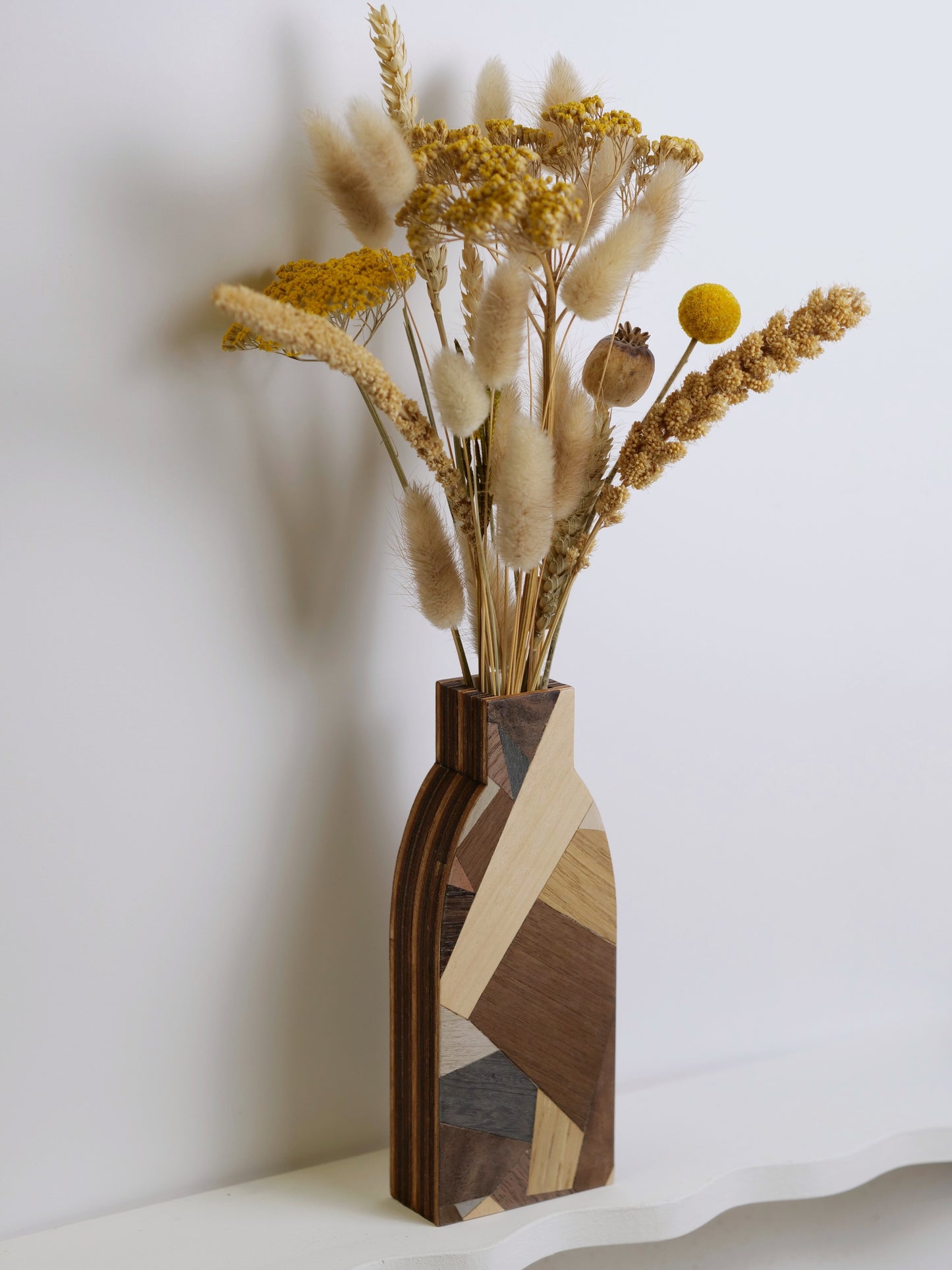 Clive Silhouette Vase featuring marquetry - 18cm