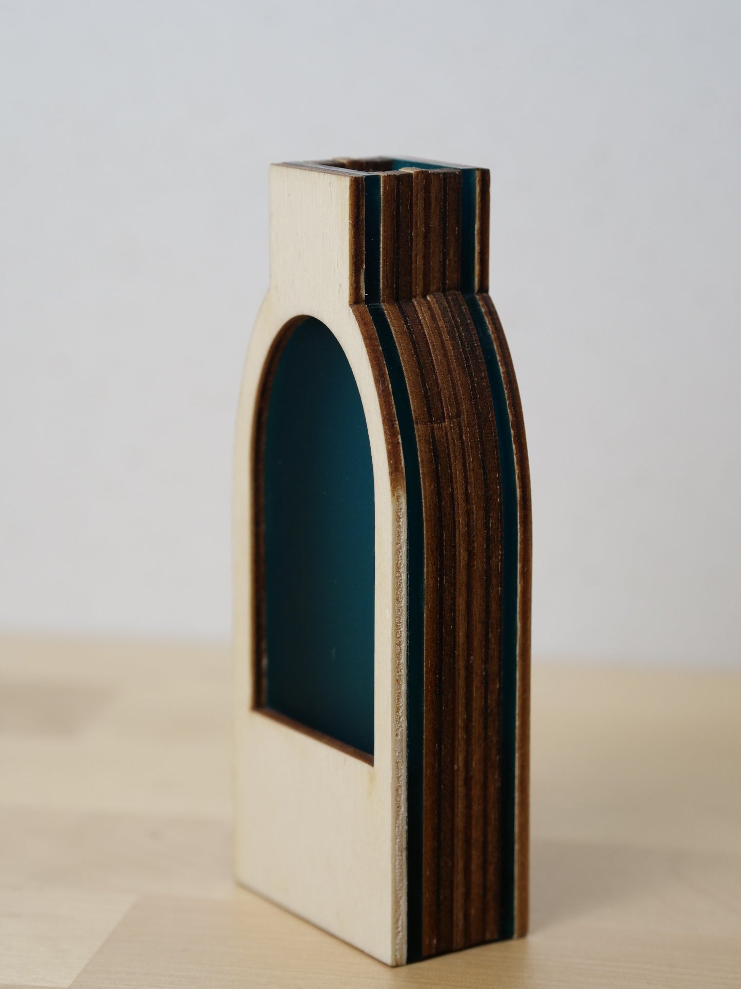 SECONDS - Clive Vase in teal - 12cm