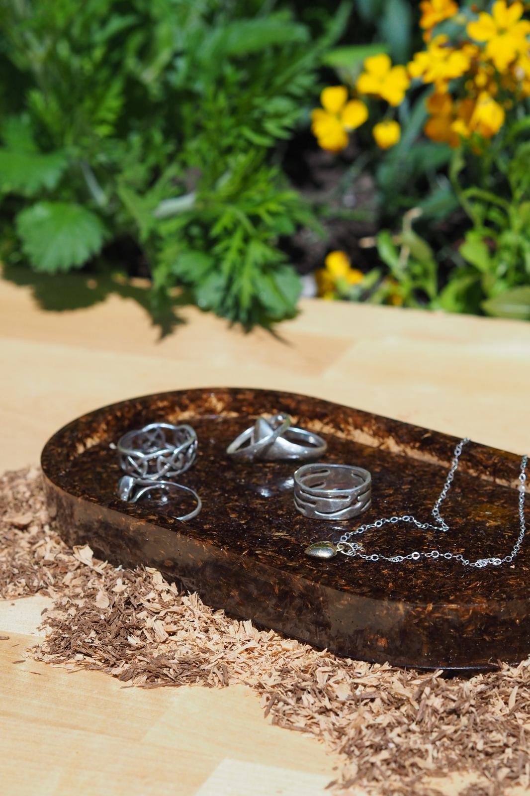 Recast trinket tray - 'Earthen tones'