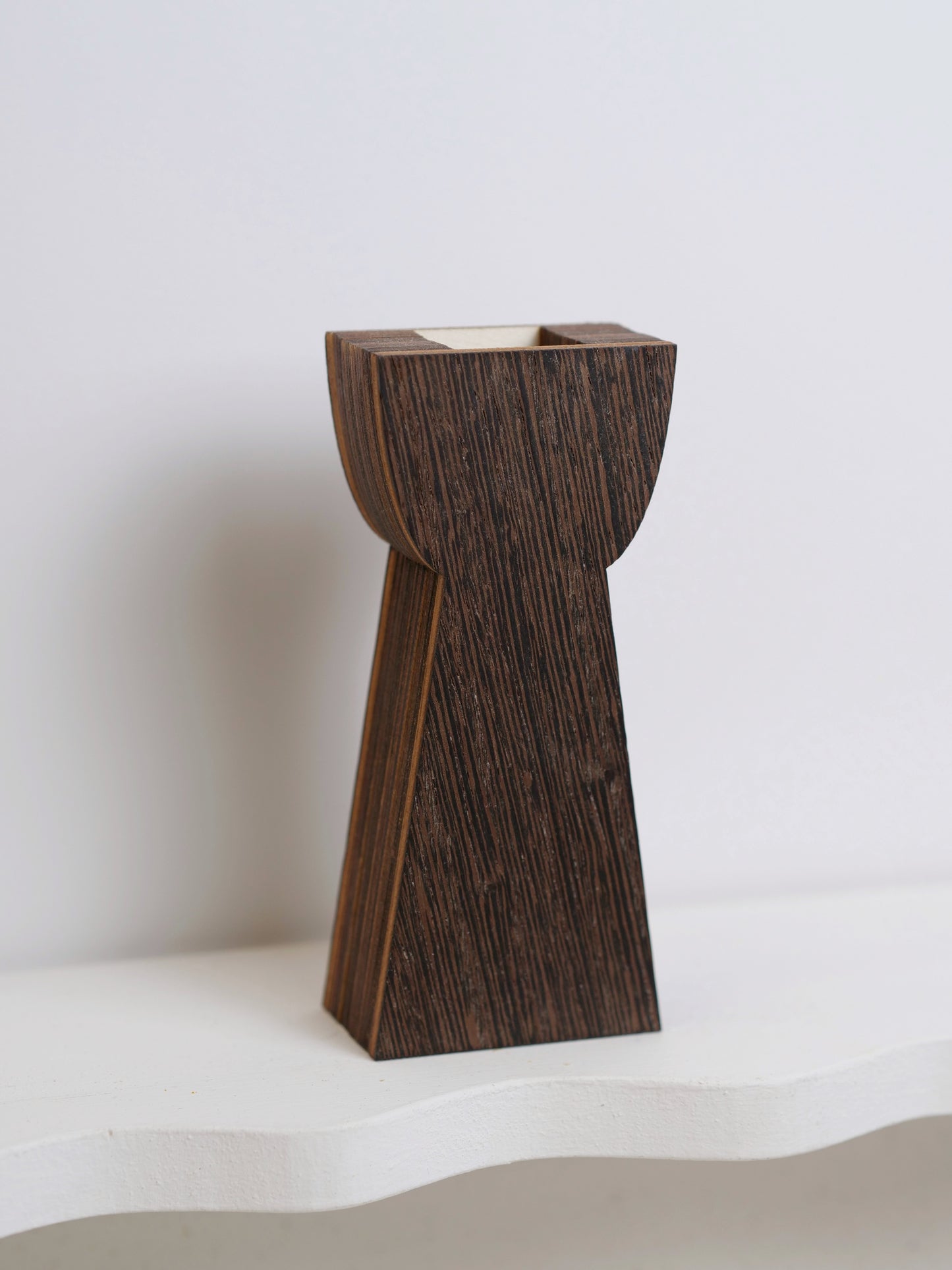 Monty Silhouette Bud Vase with veneer - 12cm