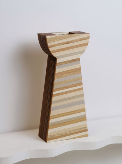 Monty Silhouette Bud Vase with veneer - 17cm