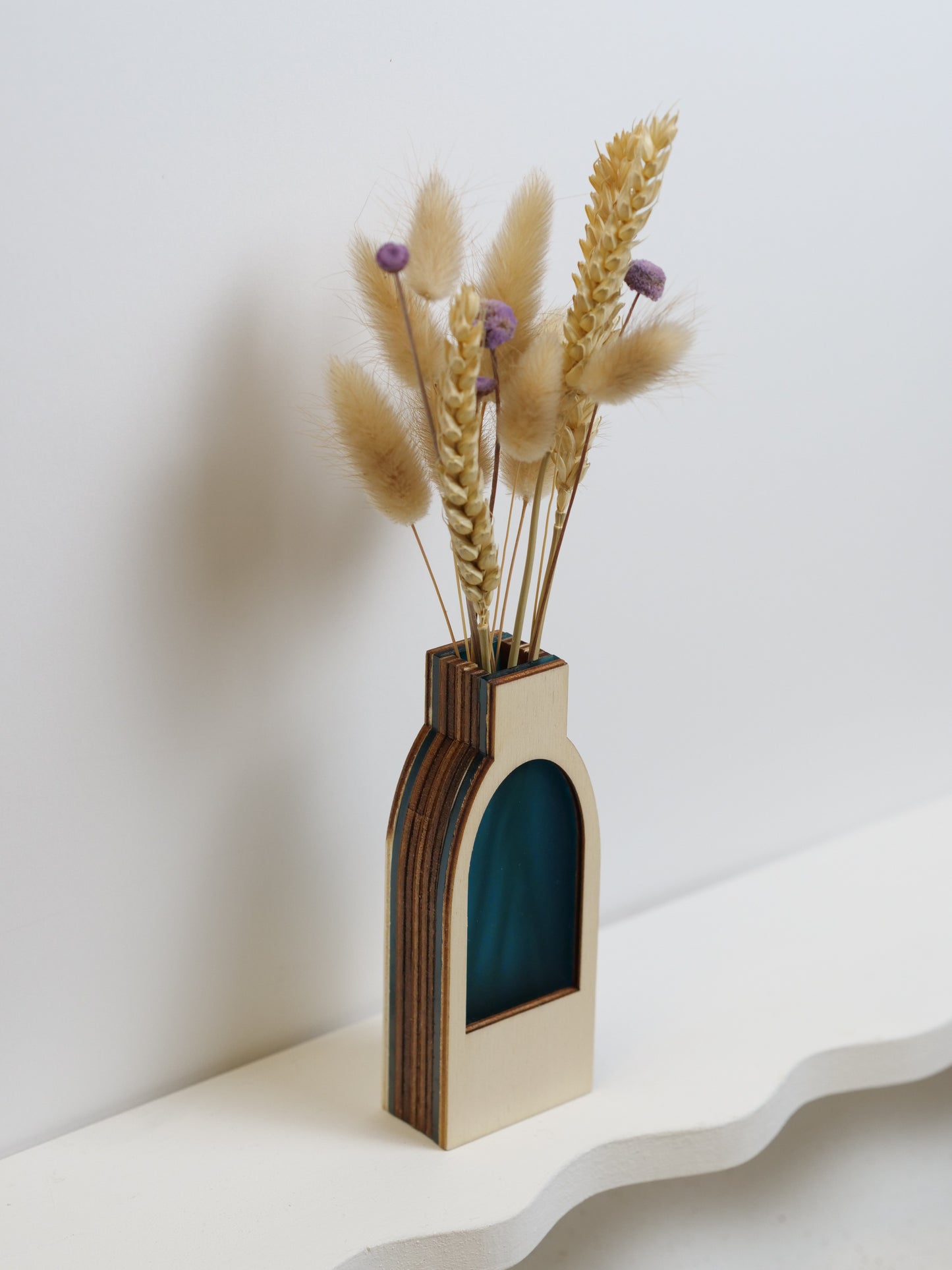SECONDS - Clive Vase in teal - 12cm