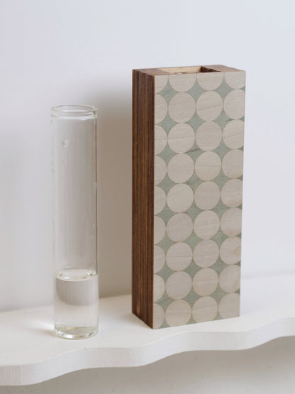 Silhouette Bud Vase featuring marquetry - 17cm