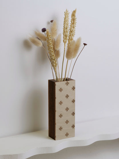 Silhouette Bud Vase featuring marquetry - 12cm