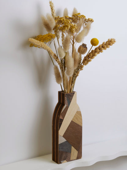 Clive Silhouette Vase featuring marquetry - 18cm