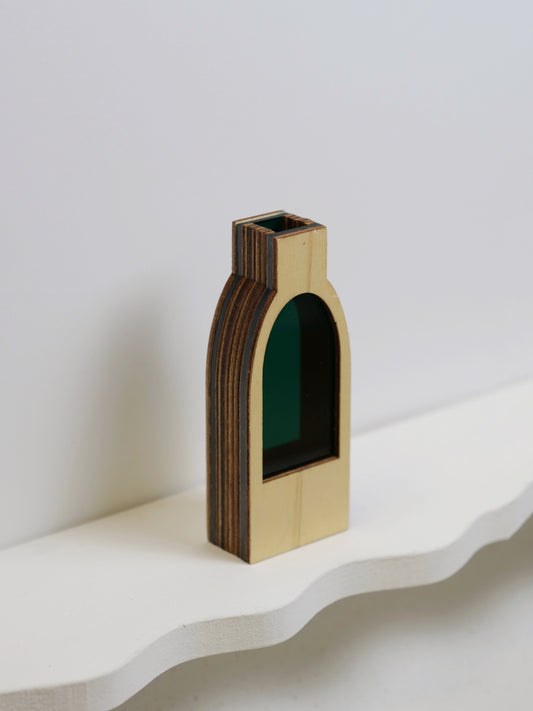 SECONDS - Clive Vase in dark green - 12cm