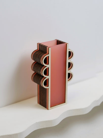 SECONDS - Debra Vase in frosted pink - 12cm