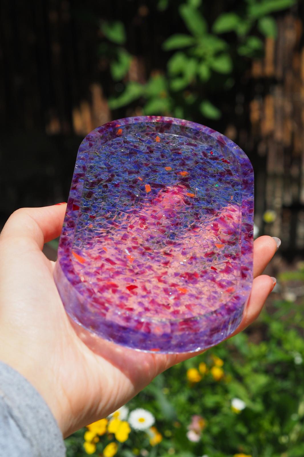 Recast Trinket tray - 'Purple hues'