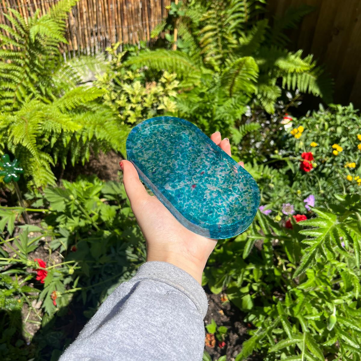 Recast Trinket tray - 'Lagoon blue'