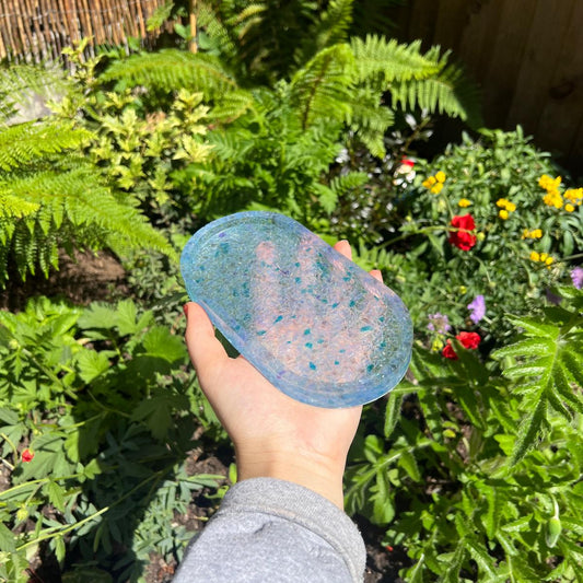 Recast Trinket tray - 'Dreamy blues'
