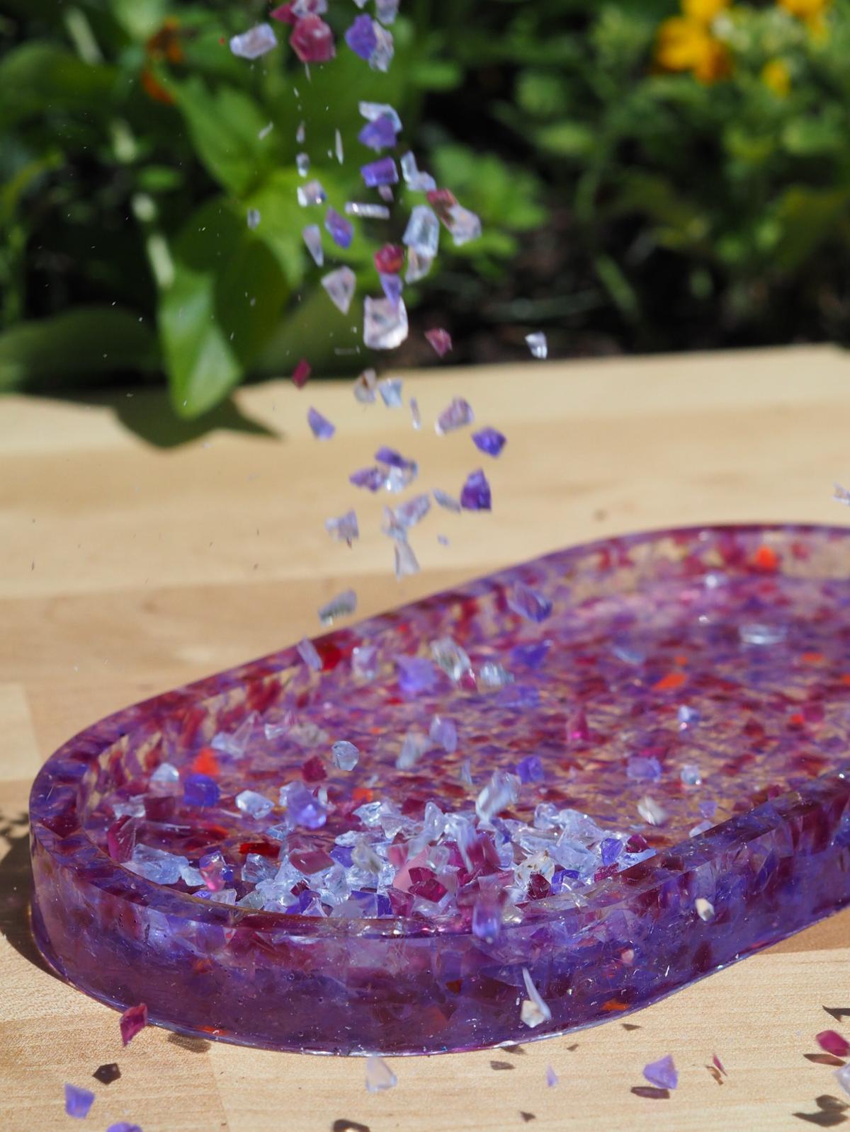 Recast Trinket tray - 'Purple hues'