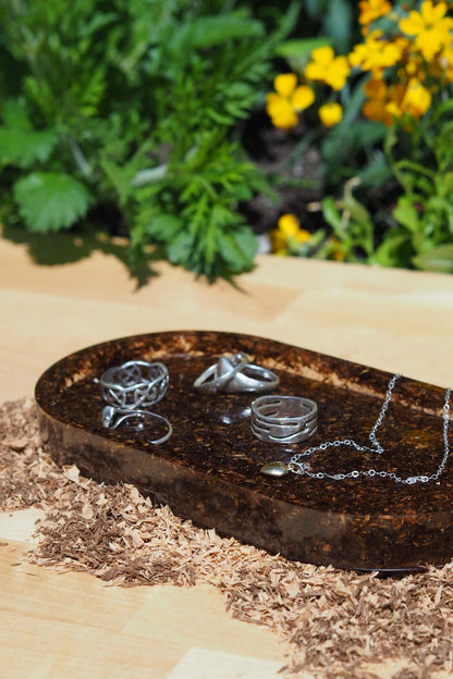 Recast trinket tray - 'Earthen tones'